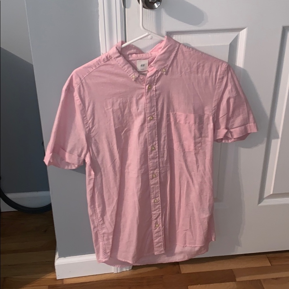 H&M men’s pink button up